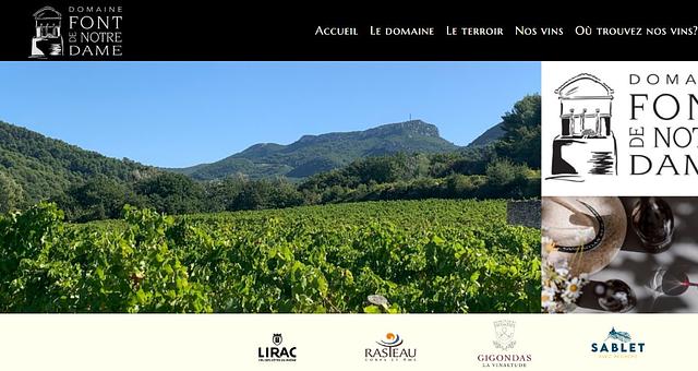 Site web du domaine viticole Lafont de Notre-Dame par Emmanuel Kerne