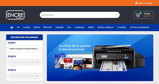 Encre.com : Vente de cartouches d'encre par Breizhify