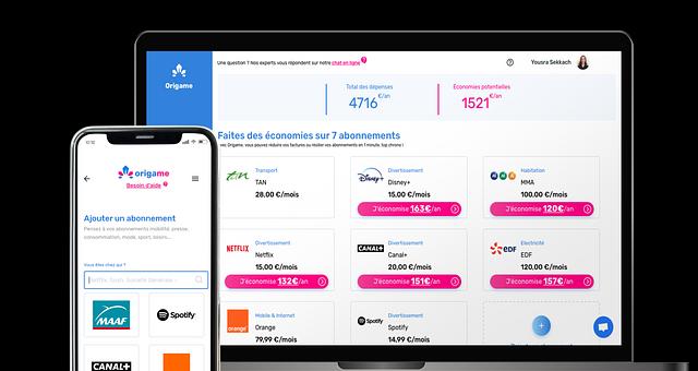 Application web Origame par Kevin Wamba