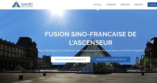 Réalisation du site Sanei.fr par Marvin Coulibando