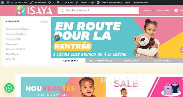 Site E-Commerce ISAYA par Jean Pierre Kouamo