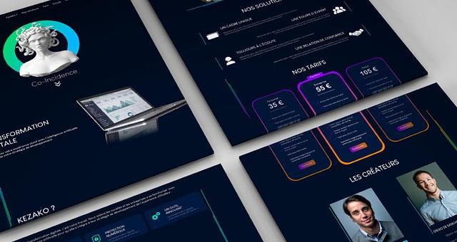 Site internet Co-Incidence par Quentin Kreis