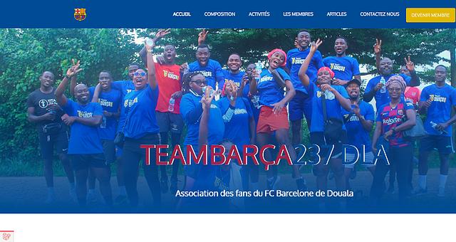 Site Web Team Barca 237 Douala par Martin Mbody