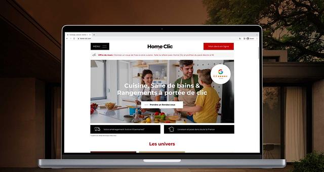 Création et référencement du site home clic par Webalia