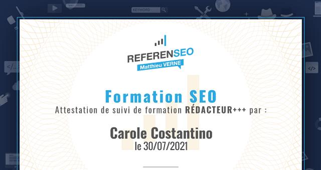 Formation Référencement par Carole Costantino