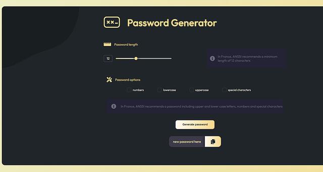 Password Generator par Jonathan Loré