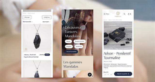 Boutique en ligne, Mandala par Romain Henriques