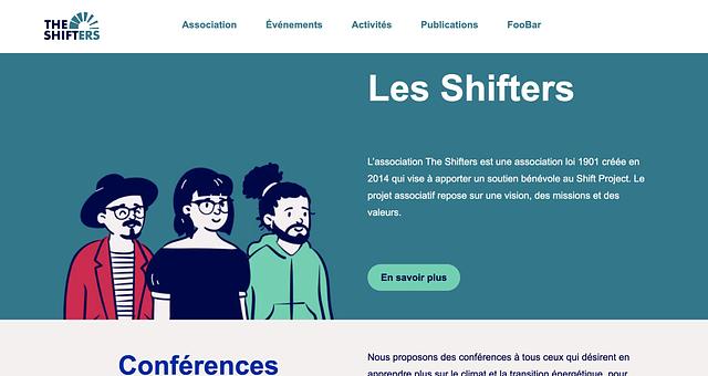 Pilotage site des bénévoles du Shift Projet par Renaud Héluin