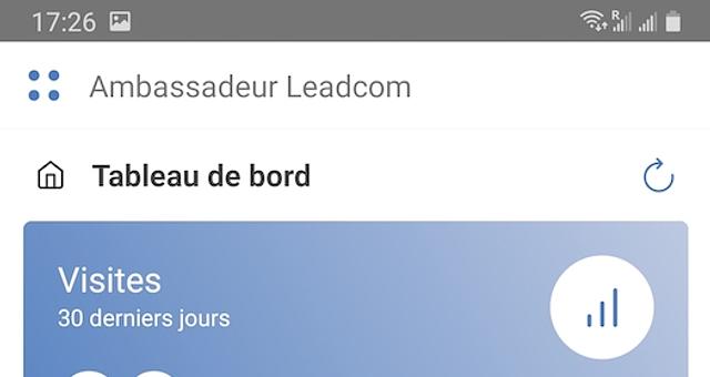 Web et mobile dashboard Ambassadeur par Didier Houssin