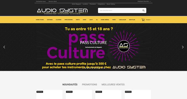 Site E-commerce magasin audio par Stéphane Bourdon