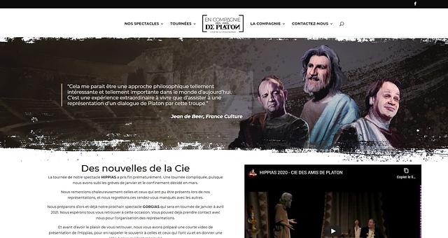 Site web de La Compagnie des Amis de Platon par Vincent Vincent Sahuc