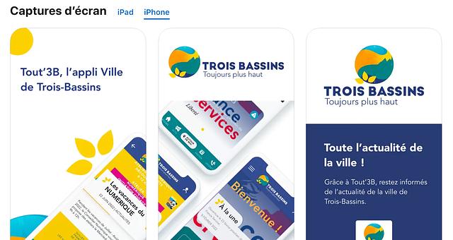 Application mobile de la Ville de Trois Bassins par Bruno Lock Koon