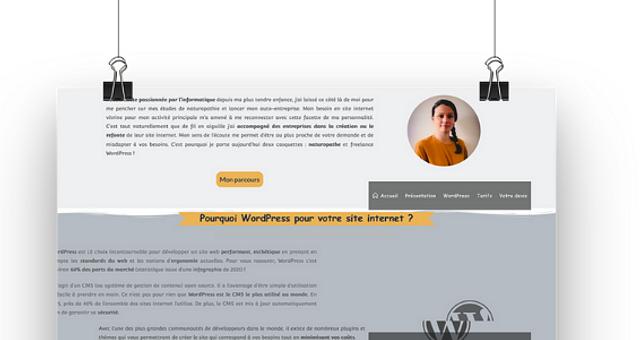 Site one-page par Mélissa Moulin