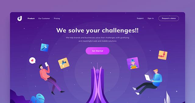 Landing page for Dalil par GeekyFox