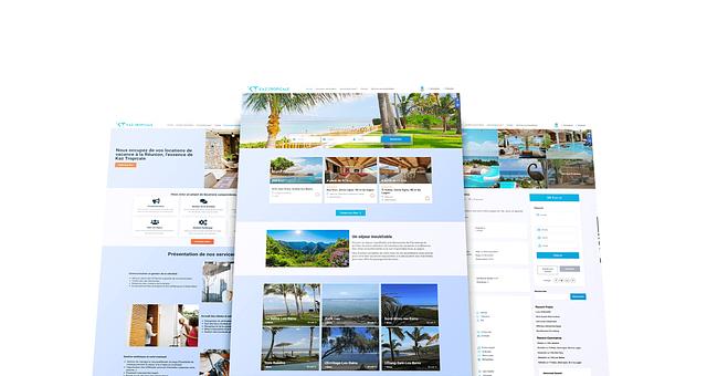 KazTropicale: Site d'agence locative saisonnière par Jonathan Dewaele