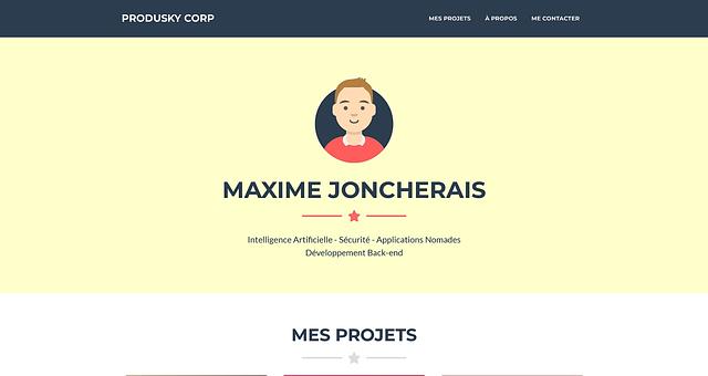 Intégrateur Web par Maxime Joncherais