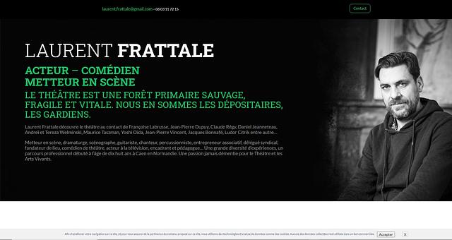 Site ONE PAGE de Laurent Frattale par Vincent Vincent Sahuc