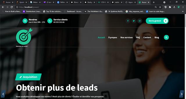Site vitrine agence marketing par Parfait Emmanuel Nguele