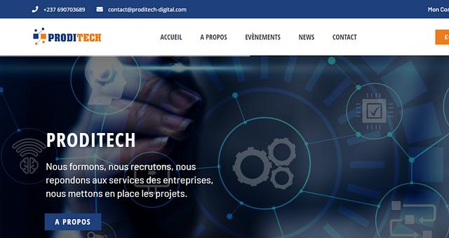 Site web de l'association PRODITECH par Jean Pierre Kouamo