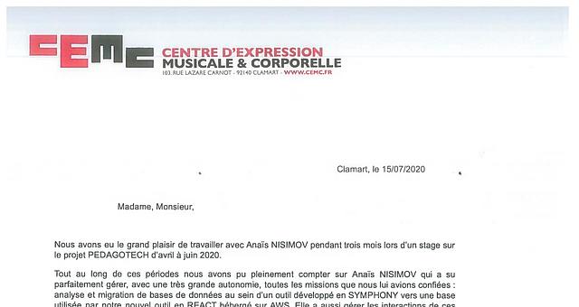 stage - développeuse React Node par Anais Nisimov